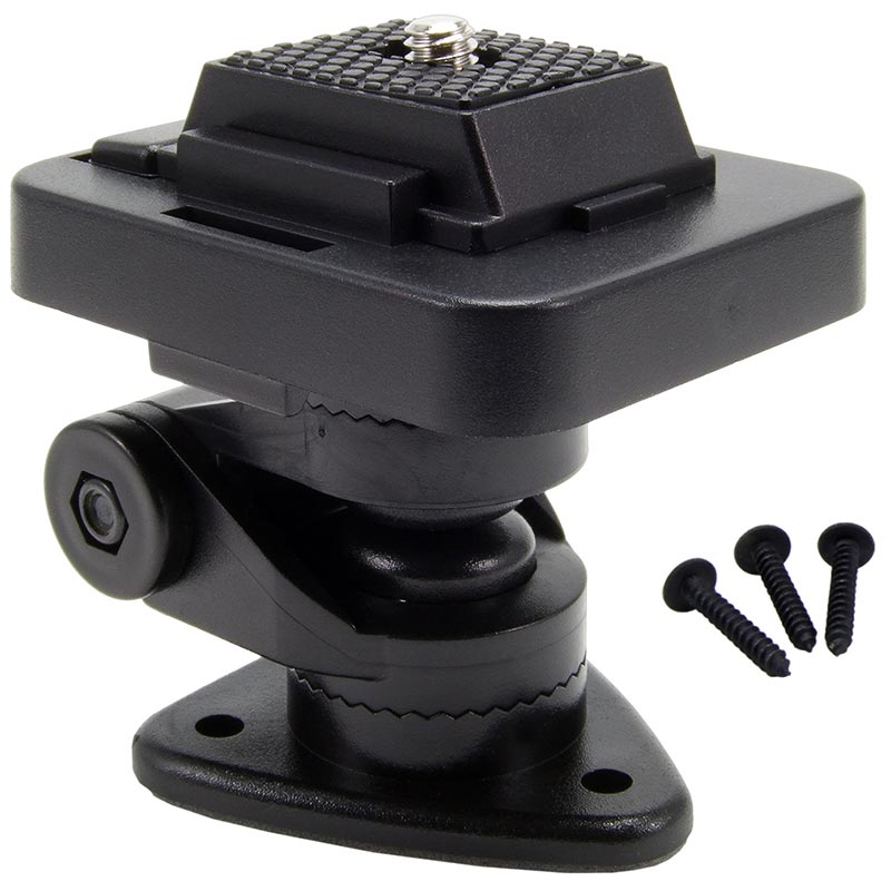 Multi-Angle Adhesive or Drill Base Mount with Camera Mounting Pattern